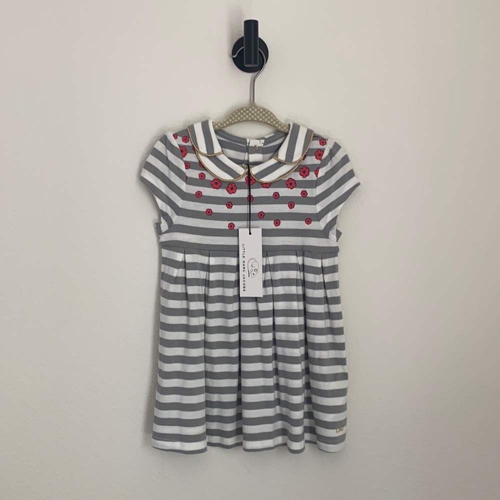 Little Marc Jacobs Knit Dress Baby Girl 9 Mo Red White and Blue